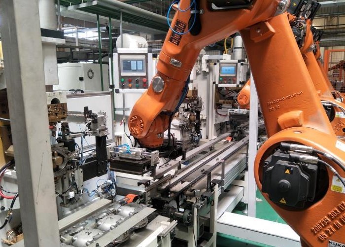 Automated welding production line for compressors